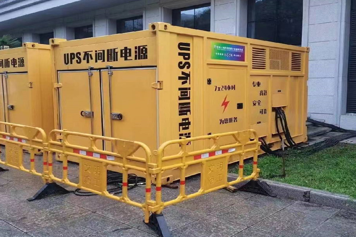 北大镇发电机租赁施工现场