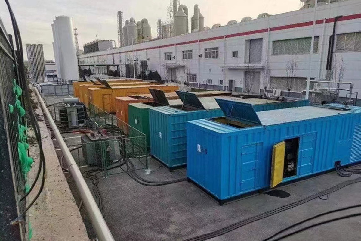 北大镇发电机租赁施工现场